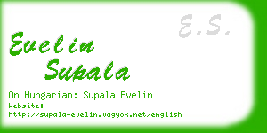 evelin supala business card
